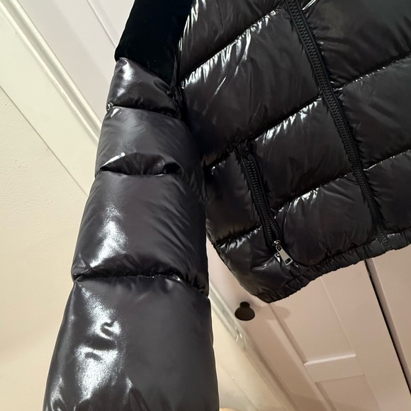 Moncler Kids Shiny Black Puffer Coat - Picture 4 of 8